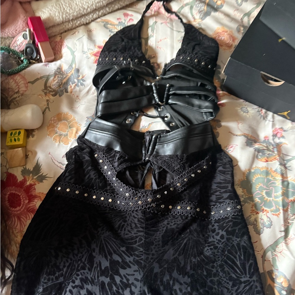 Fashion Nova Black Halter Jumpsuit